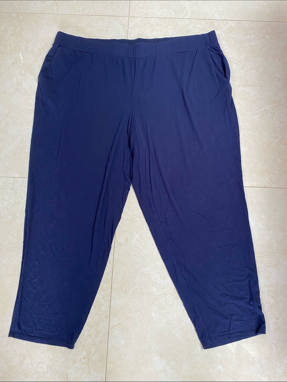 Eileen Fisher 3X Cropped Blue Pants Jersey